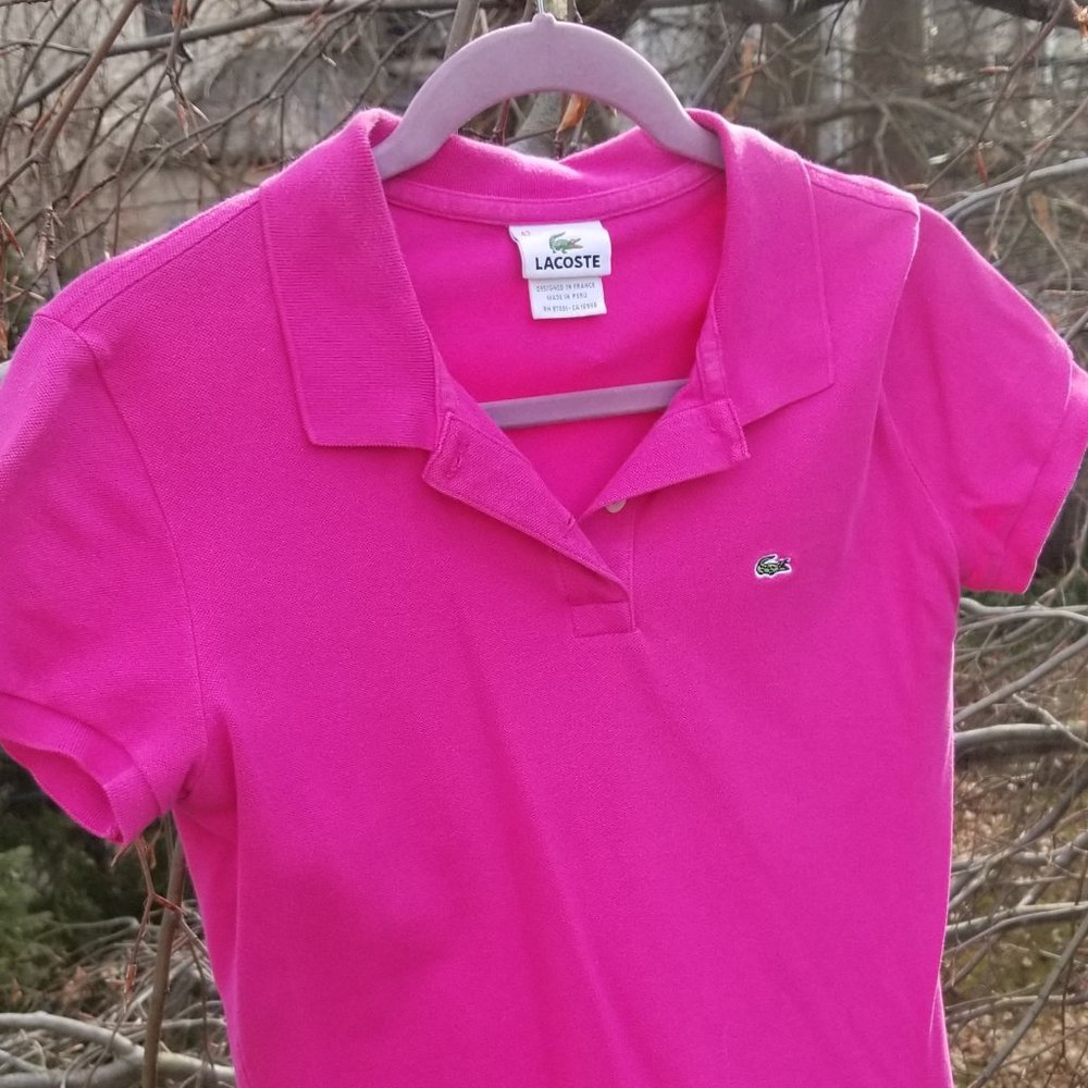 Hot Pink Lacoste Polo